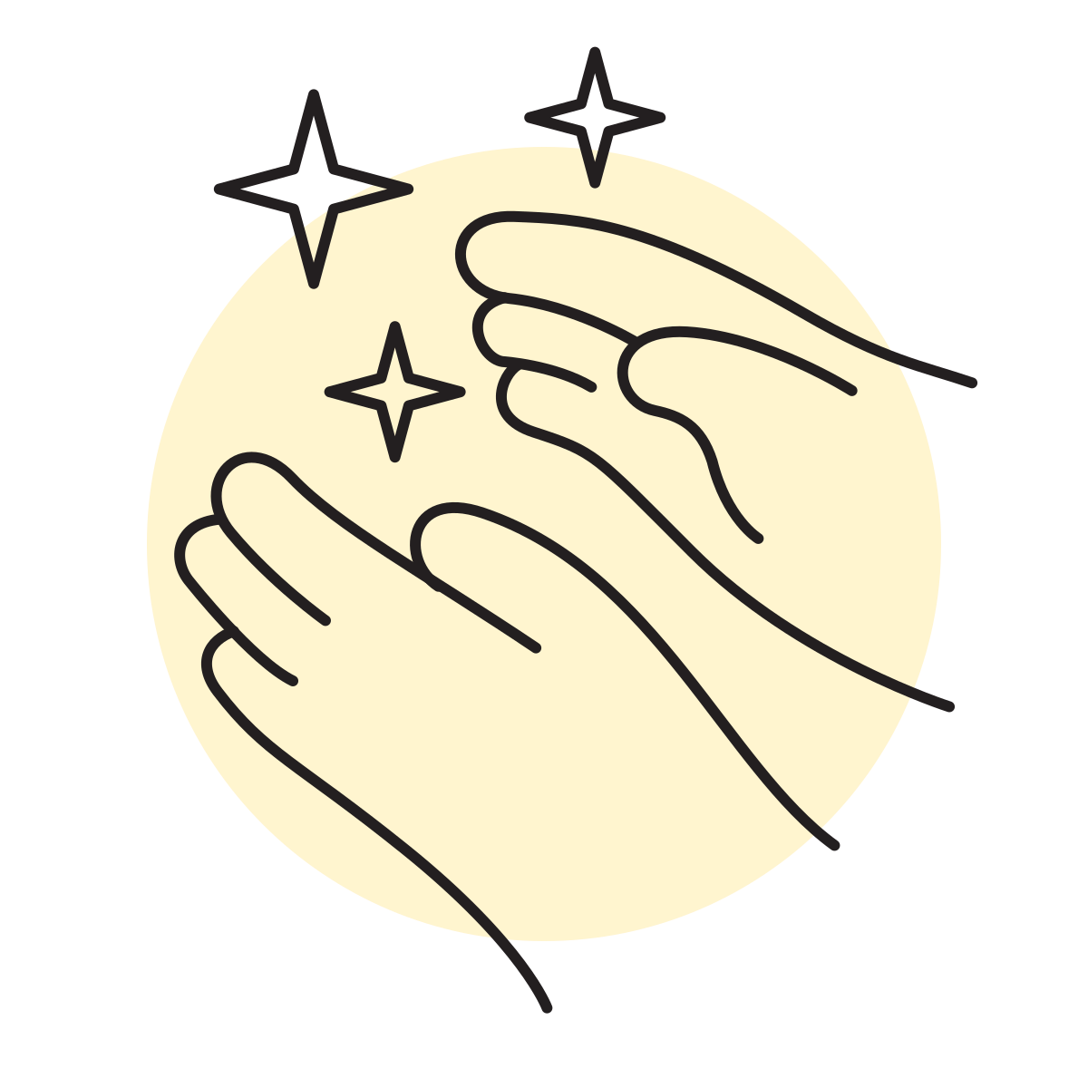 handsy style clean hands icon