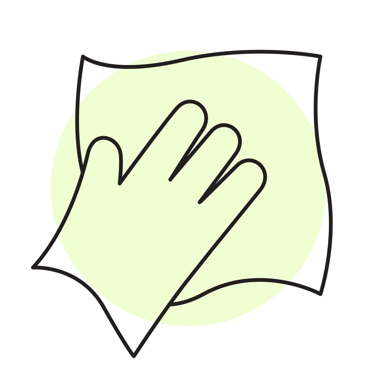 handsy style reinigung einer oberfläche icon