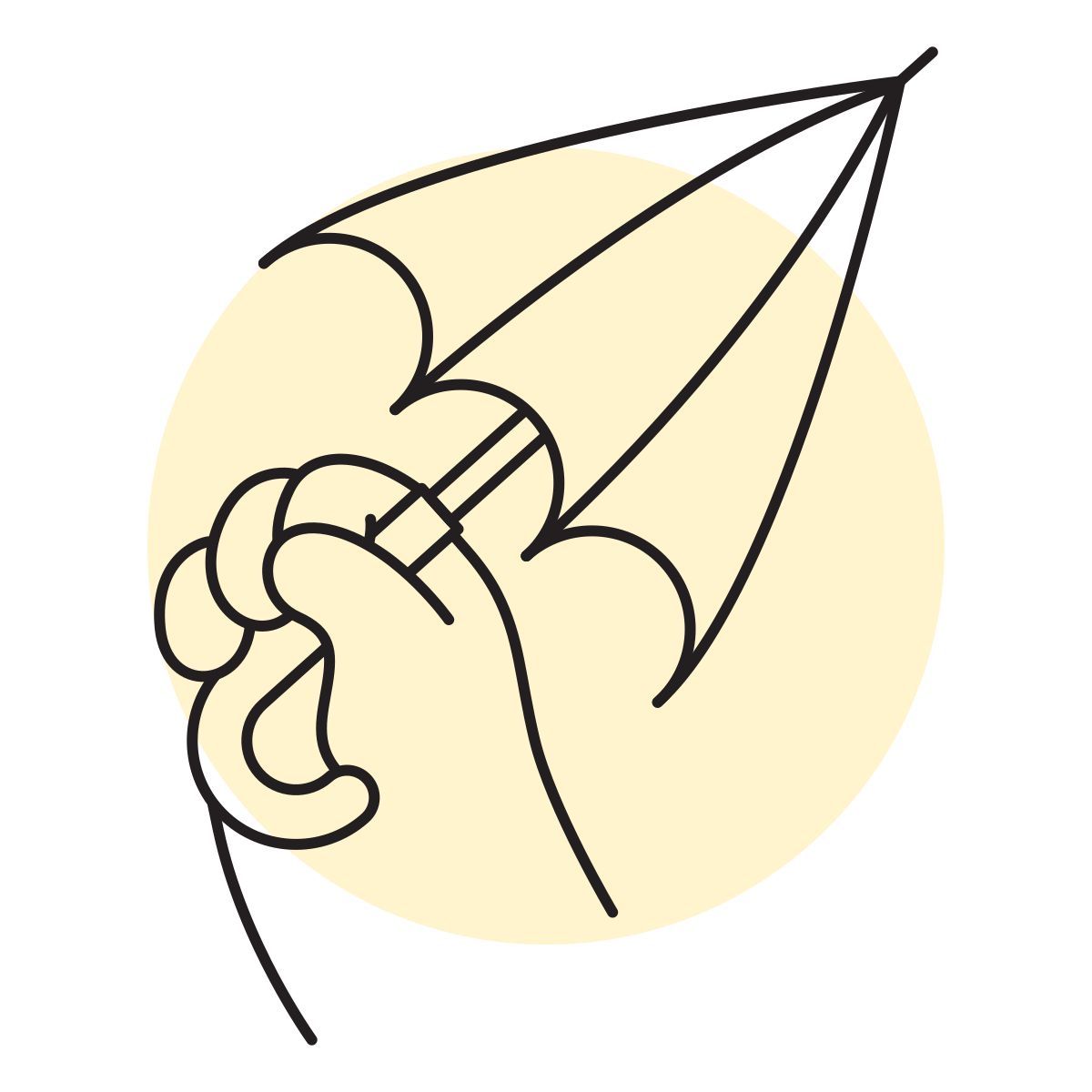 handsy style parapluie fermé icon