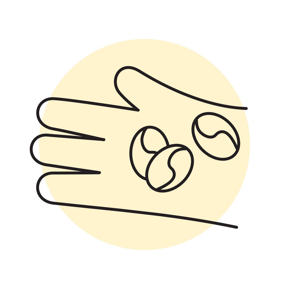 handsy style coffee beans icon