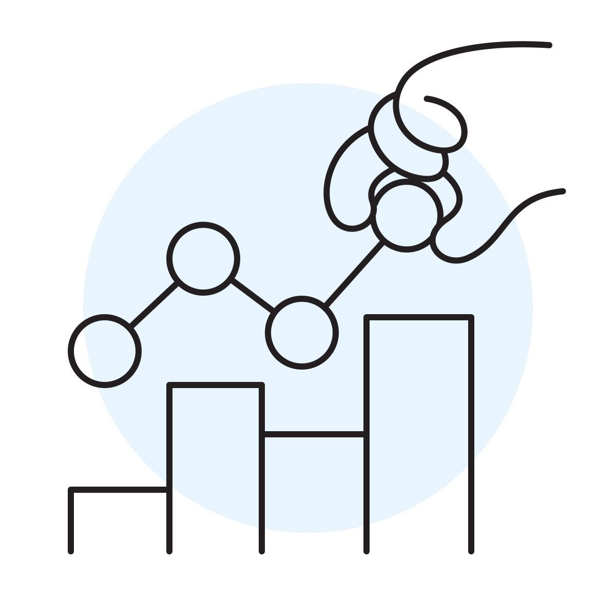 handsy style graphique combiné icon