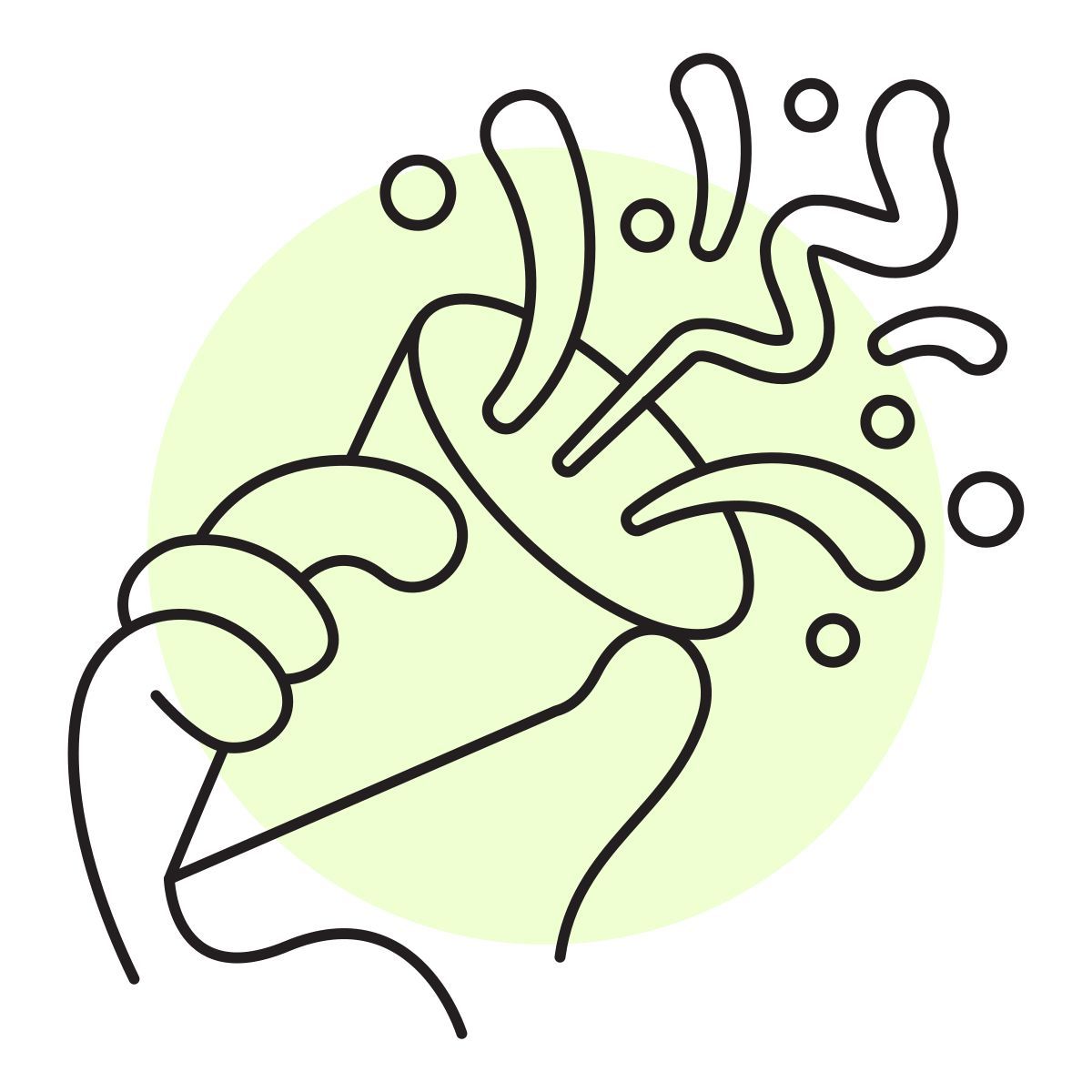 handsy style coriandoli icon