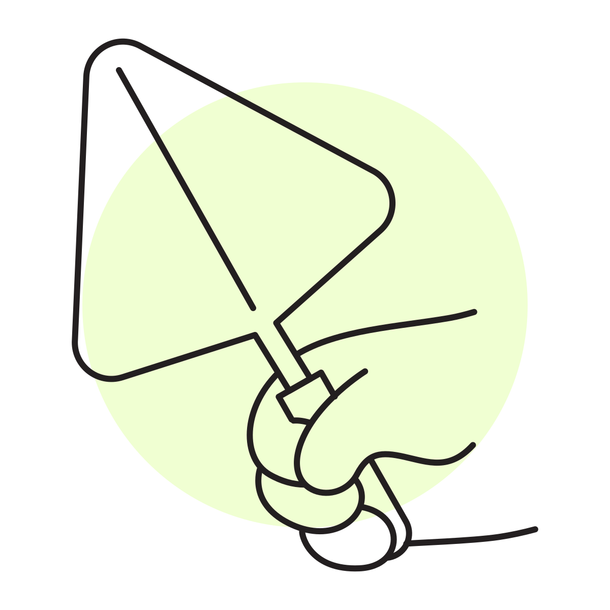 handsy style construction trowel icon