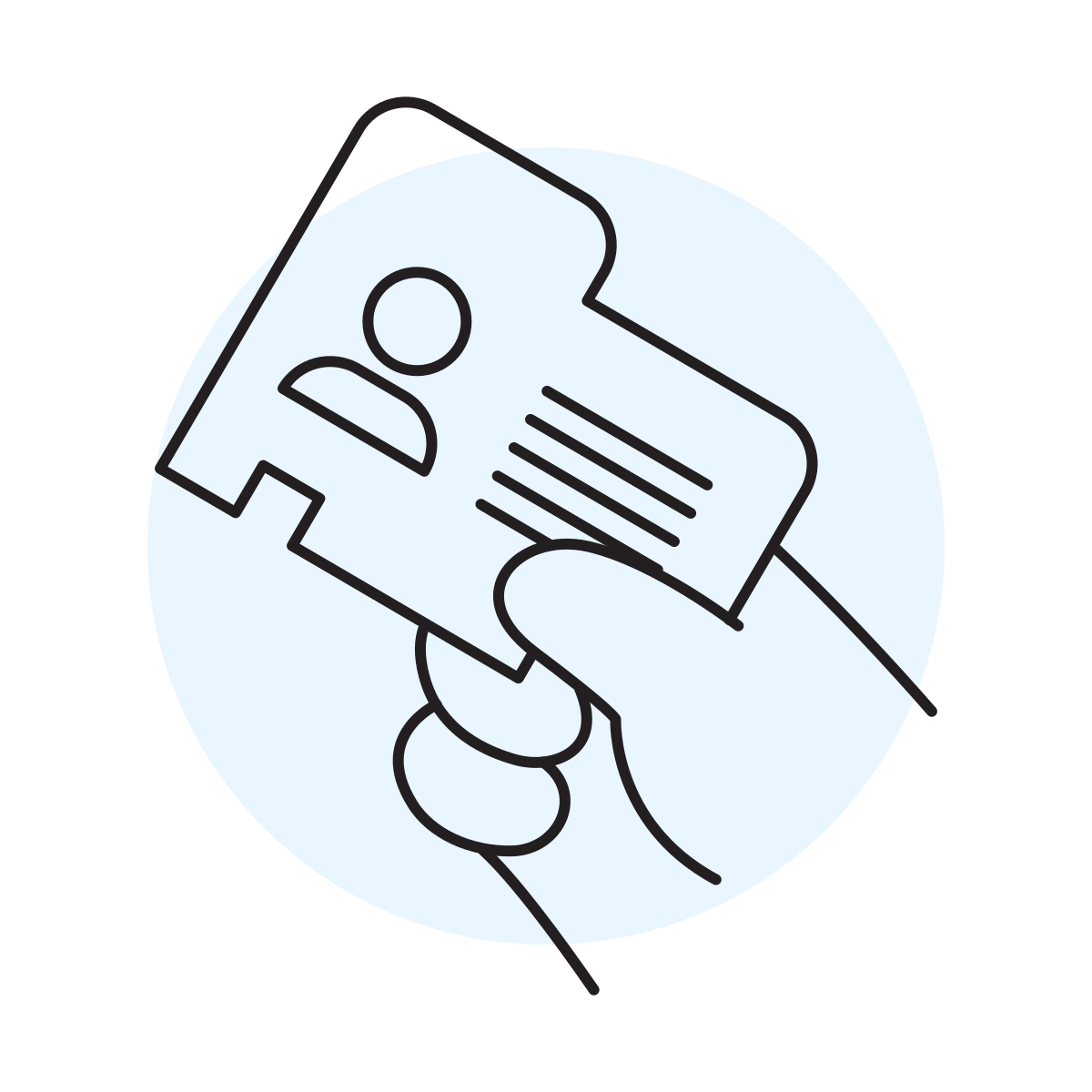 handsy style contact card icon