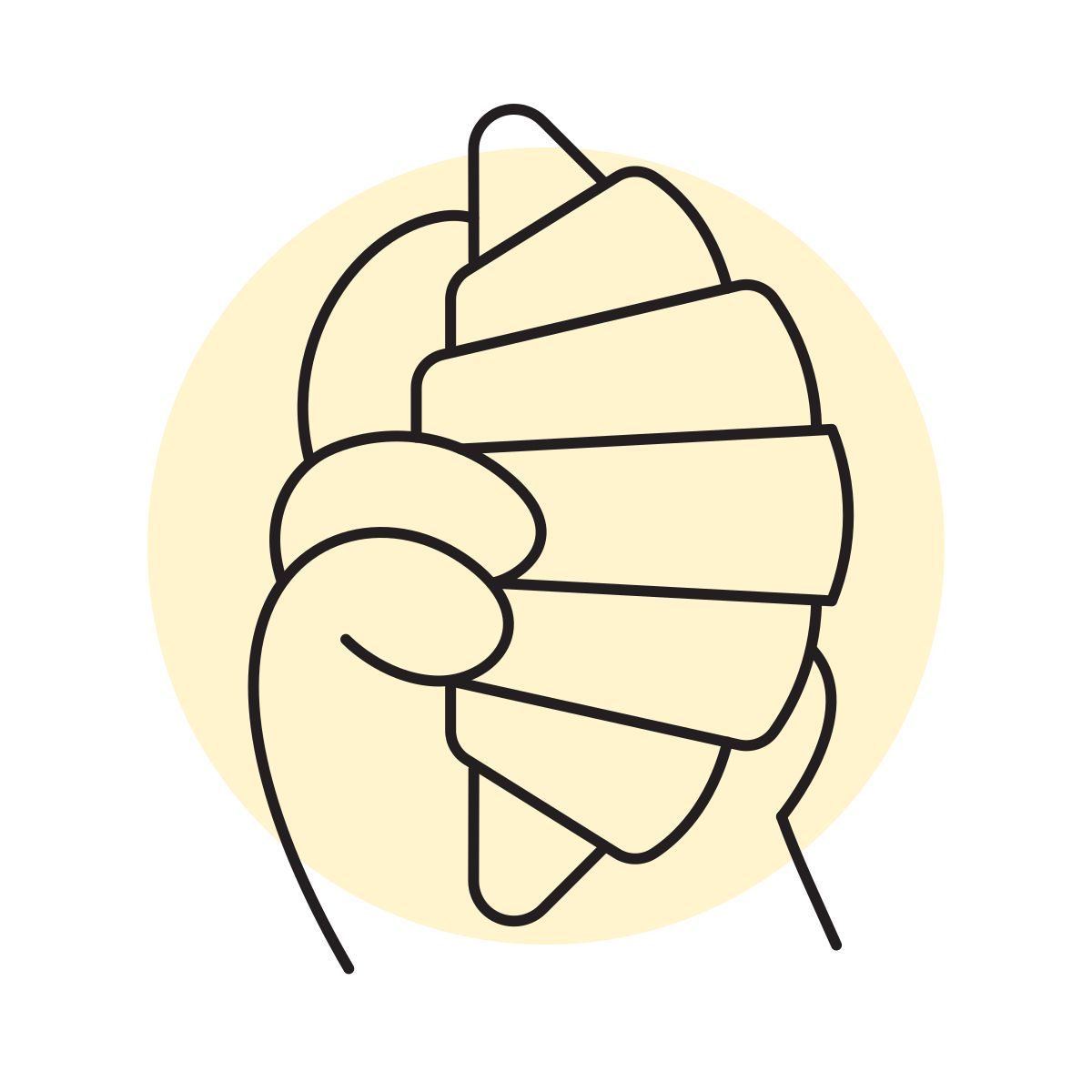 handsy style croissant icon