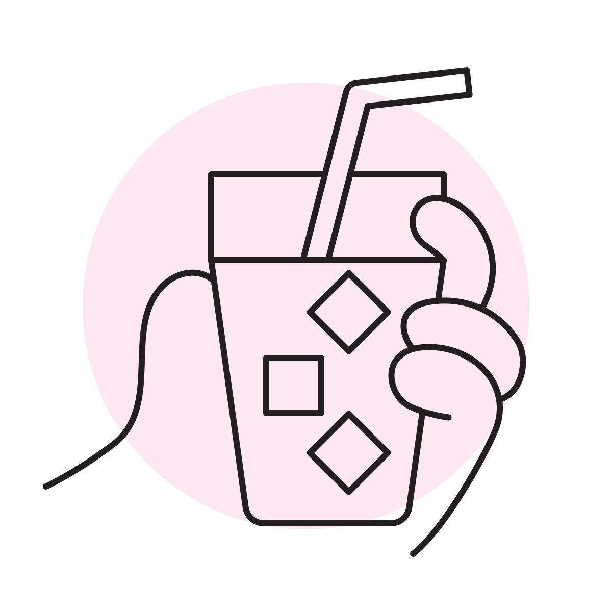 handsy style tazza con cannuccia icon