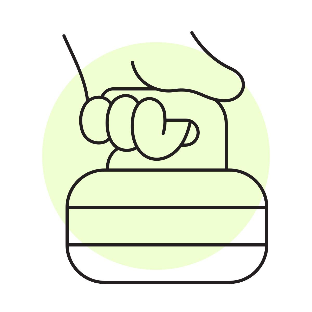 handsy style curling stone icon