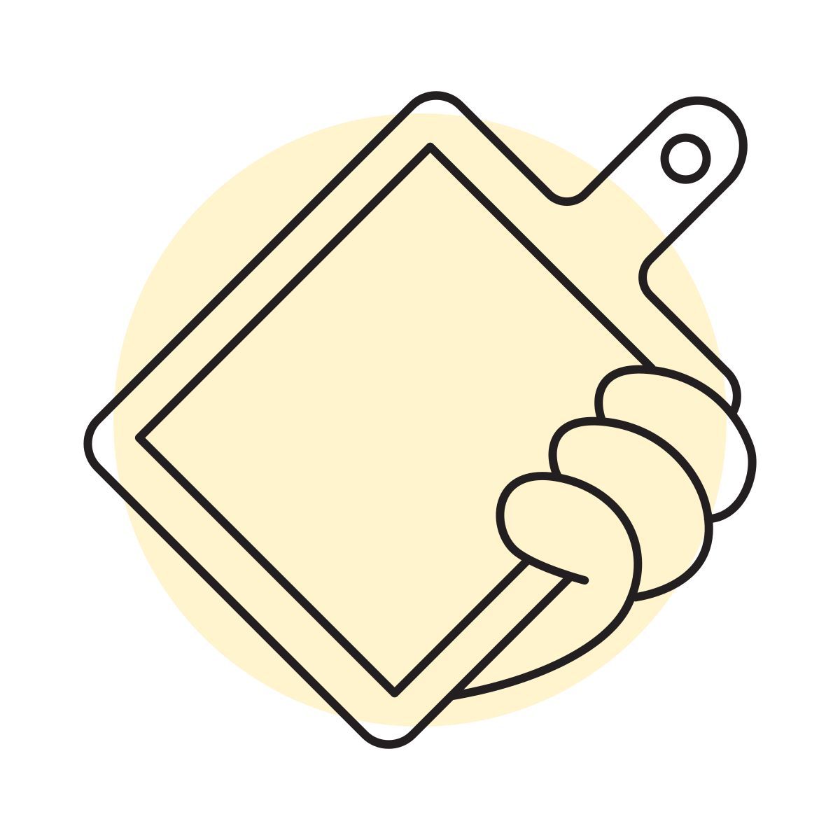 handsy style cutting board icon