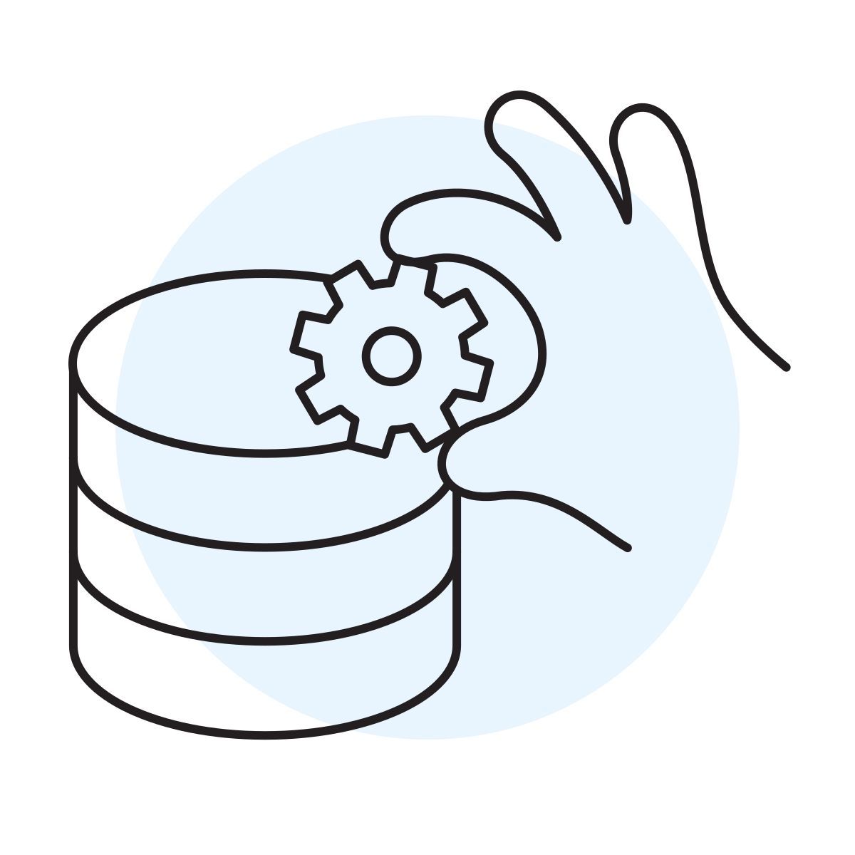 handsy style database administrator icon