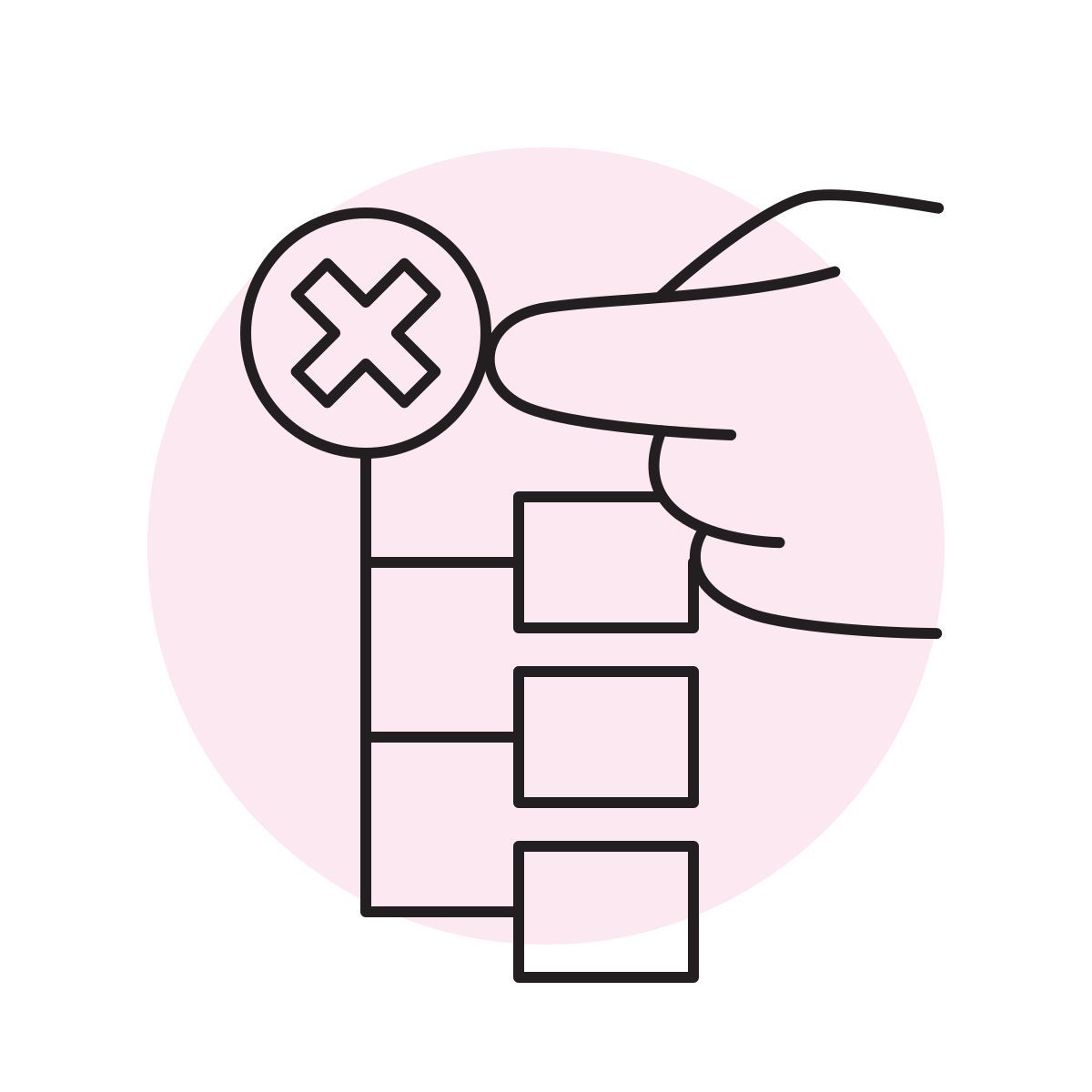 icon eliminar nodo handsy estilo