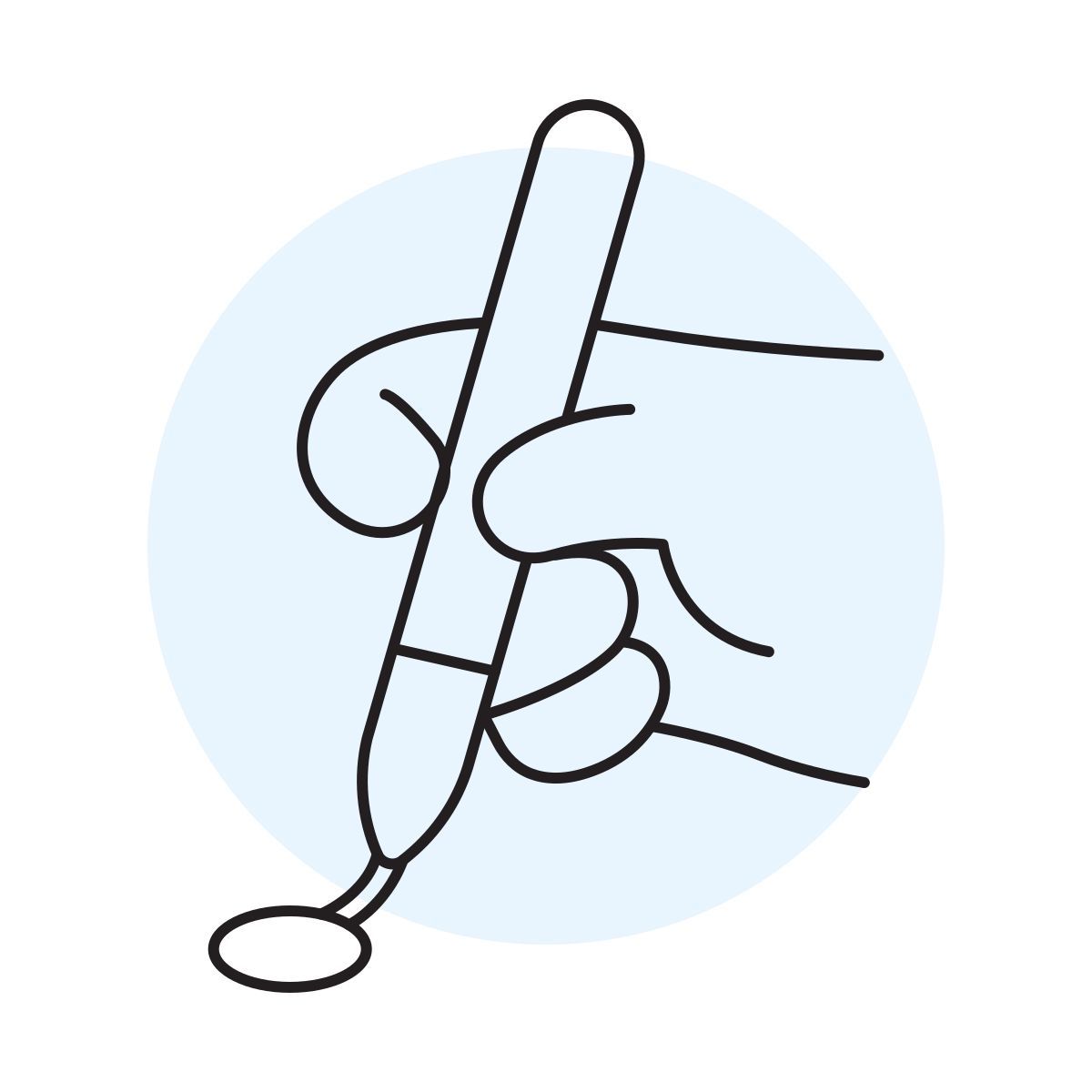 handsy style dental mirror icon