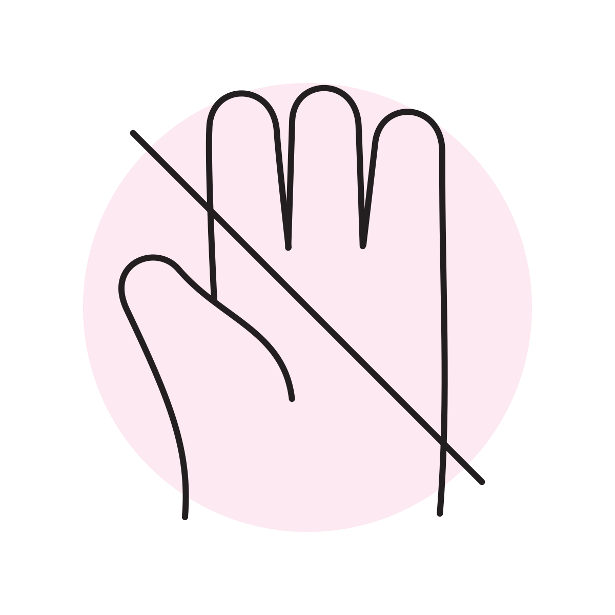 handsy style do not touch icon