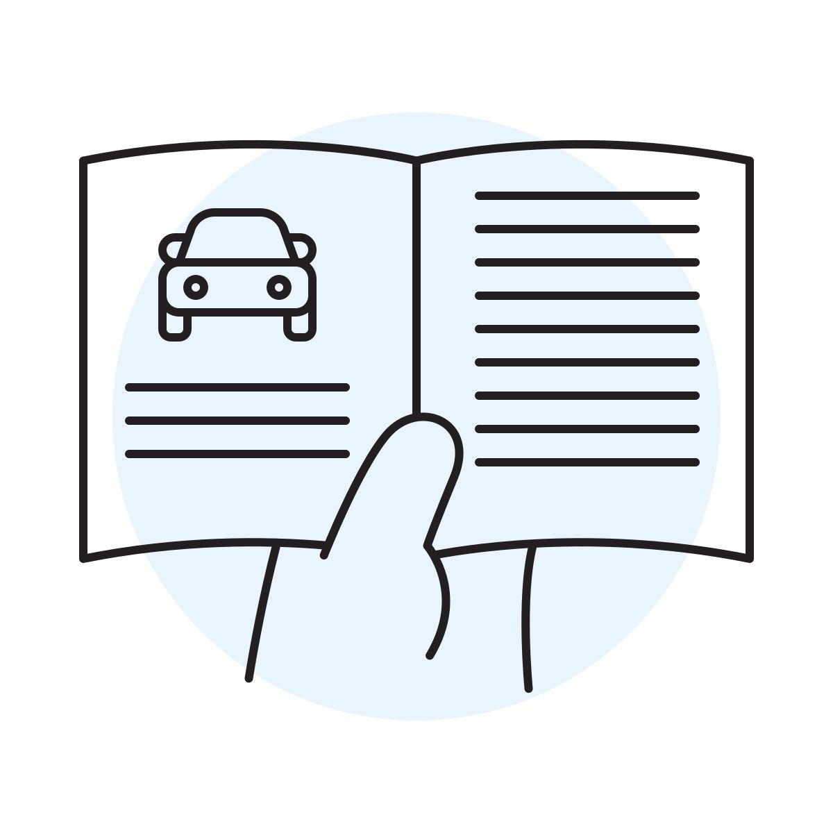 handsy style driving guidelines icon