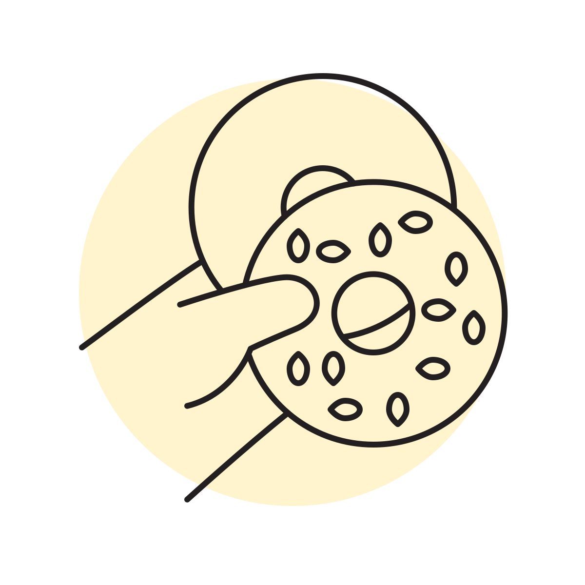 handsy style bagel vazio icon