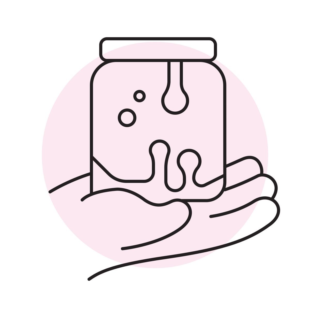 handsy style empty jam jar icon