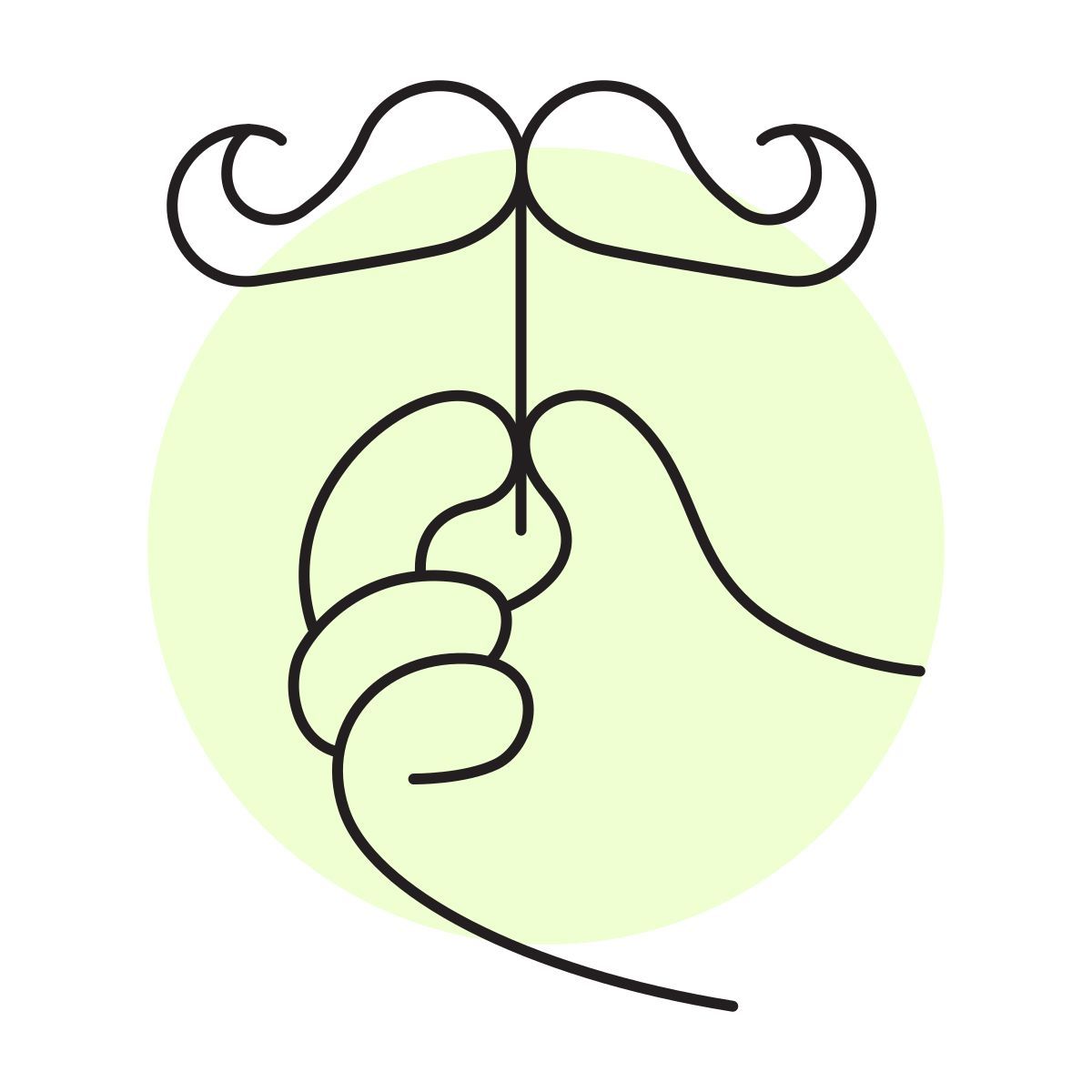 handsy style inglês bigode icon