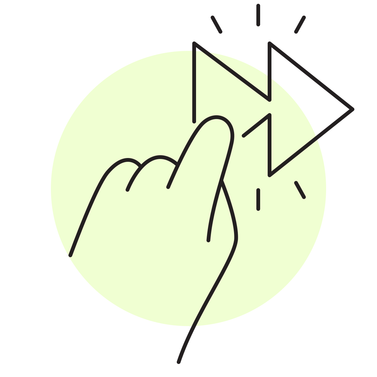 handsy style fast forward icon