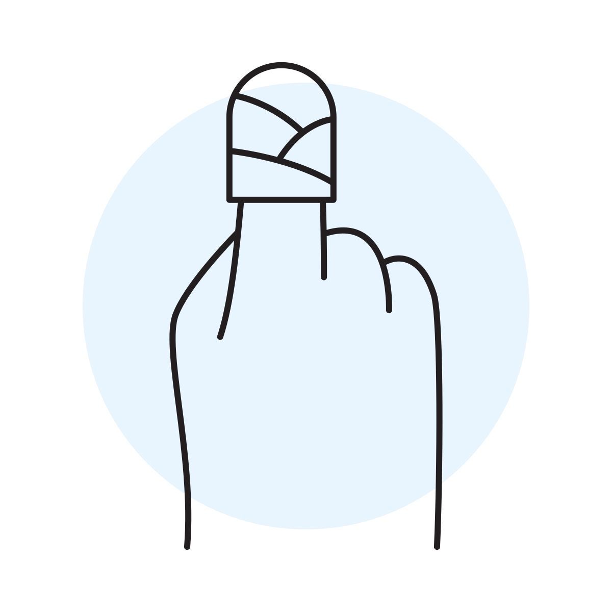 handsy style finger injury icon