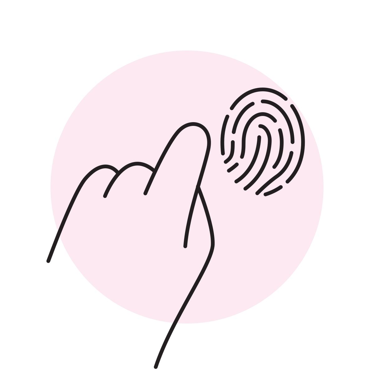 handsy style fingerprint icon
