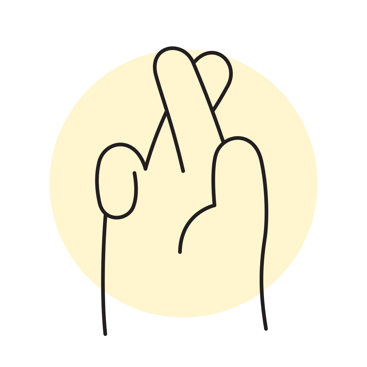 handsy style fingers crossed icon