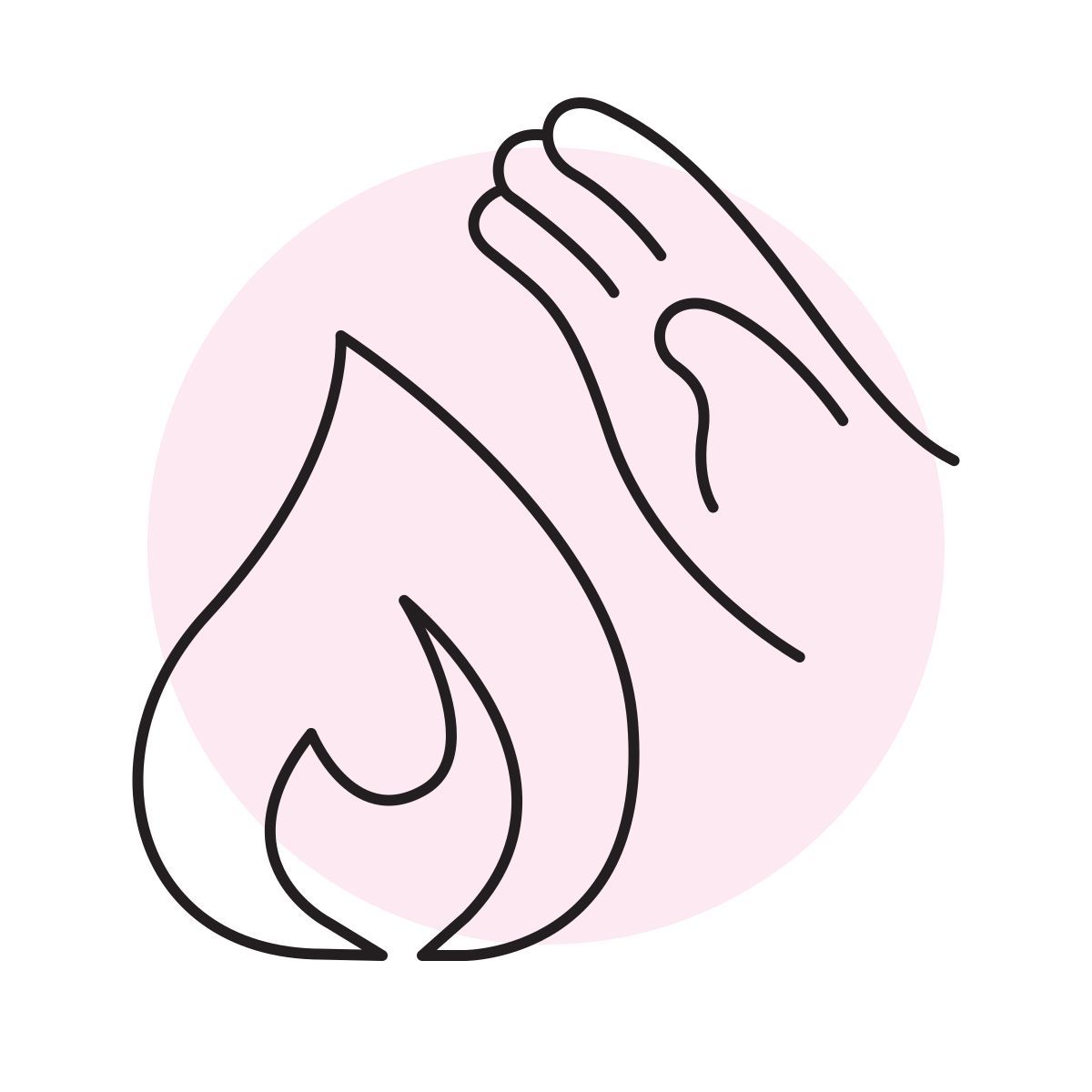 handsy style 화재 요소 icon