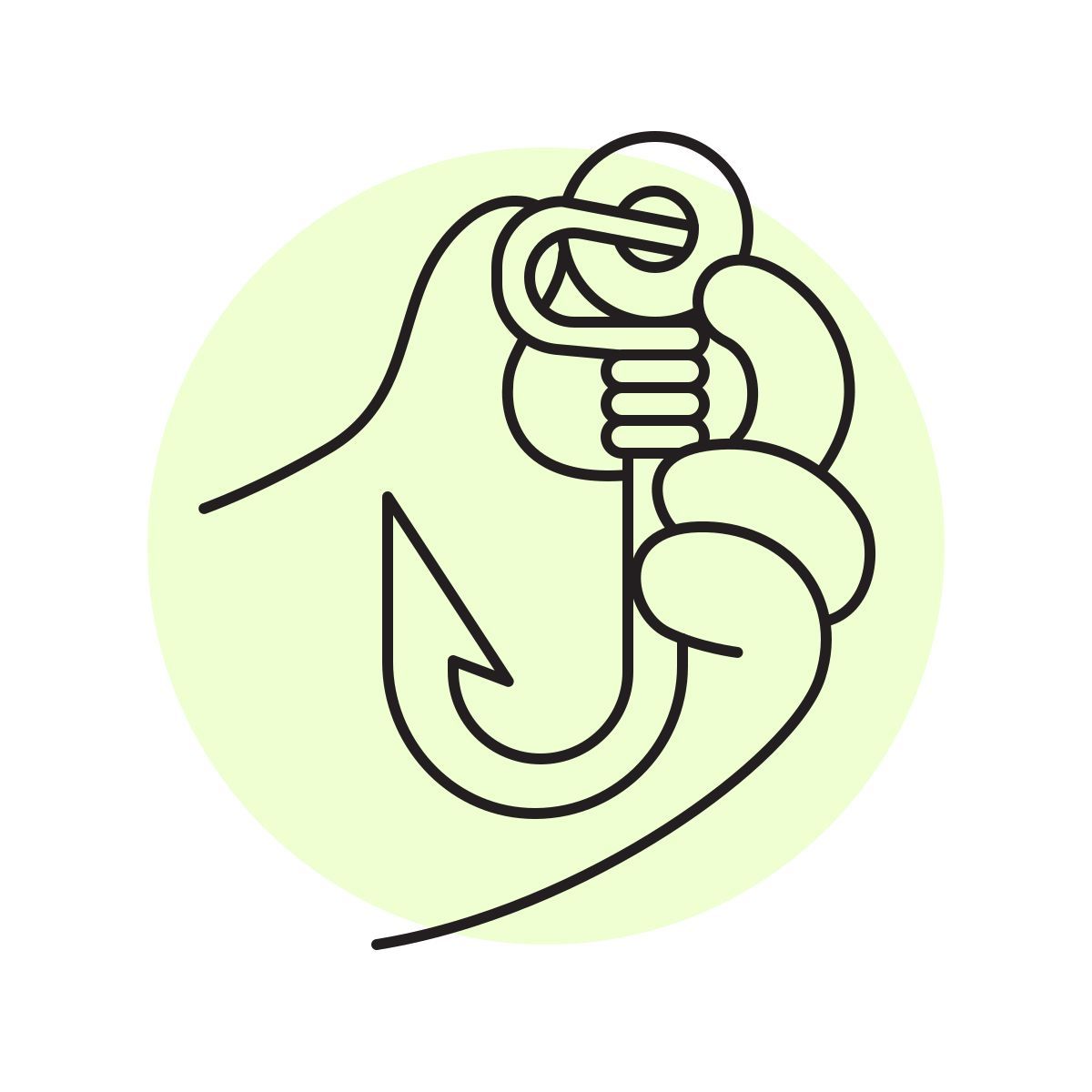 handsy style рыболовный крючок icon
