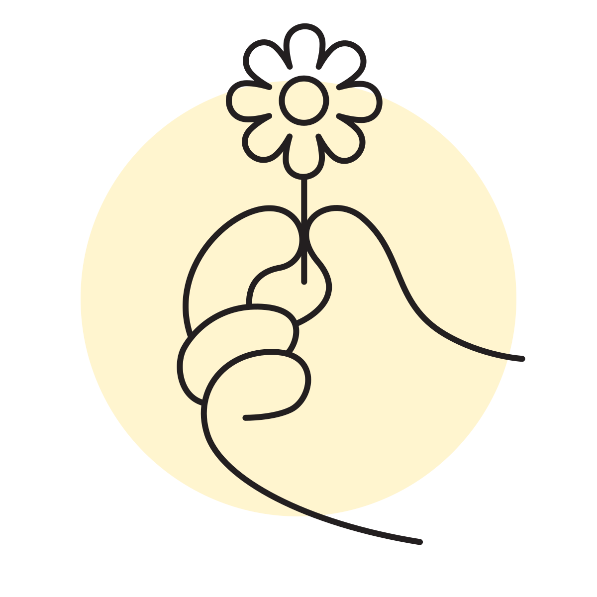 handsy style flower icon