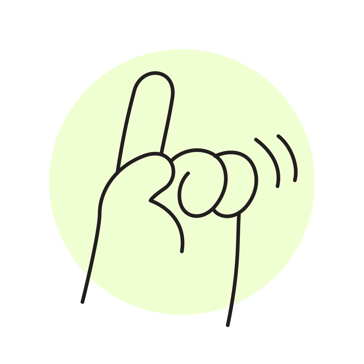 handsy style foam fingers icon