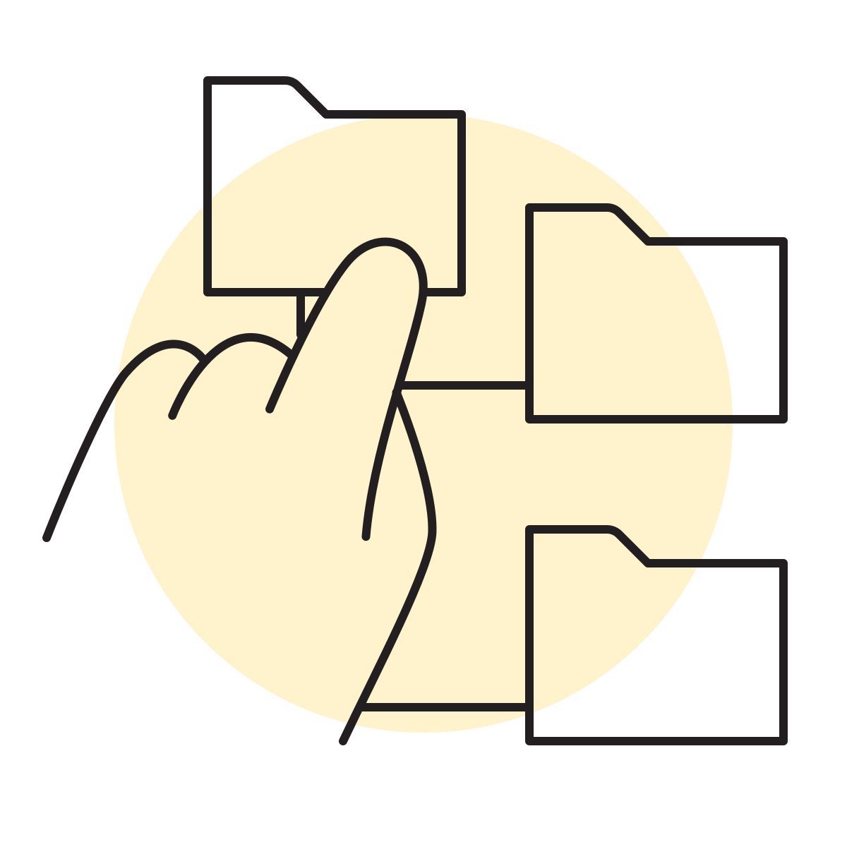 handsy style árvore de pastas icon