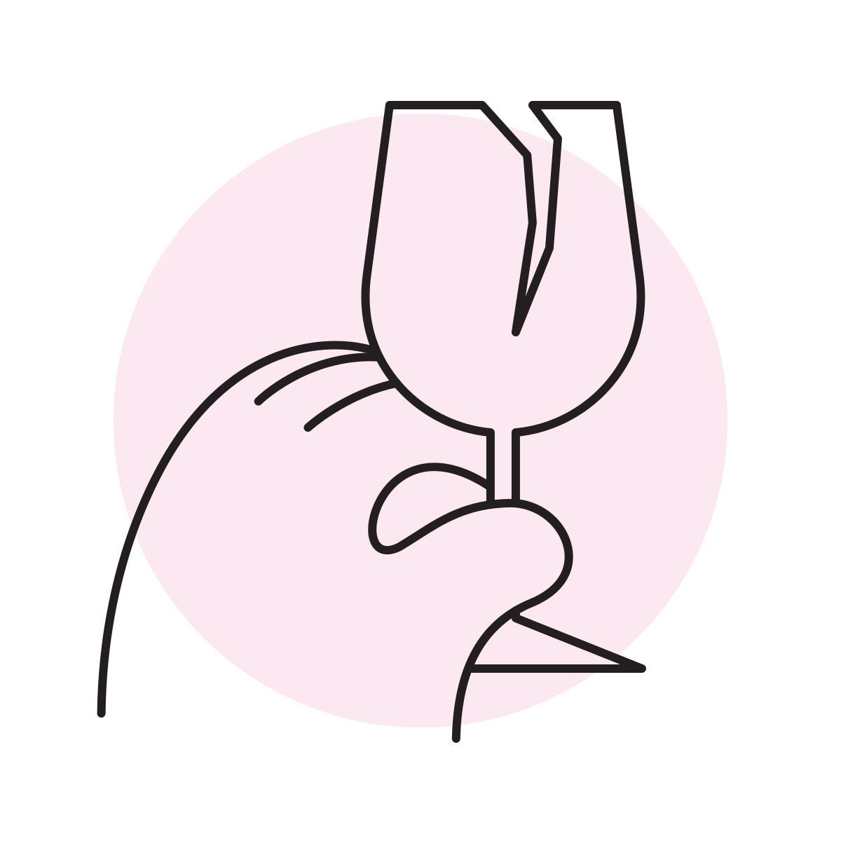 handsy style fragile icon