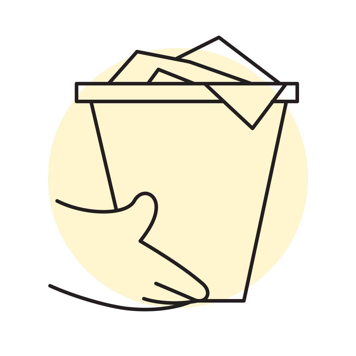 handsy style voller papierkorb icon