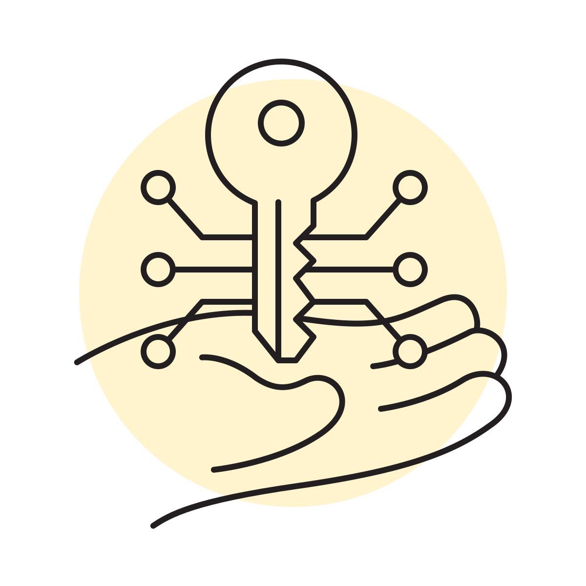 handsy style grand master key icon