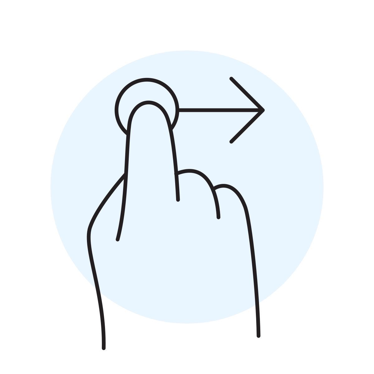 handsy style trascinamento a mano icon