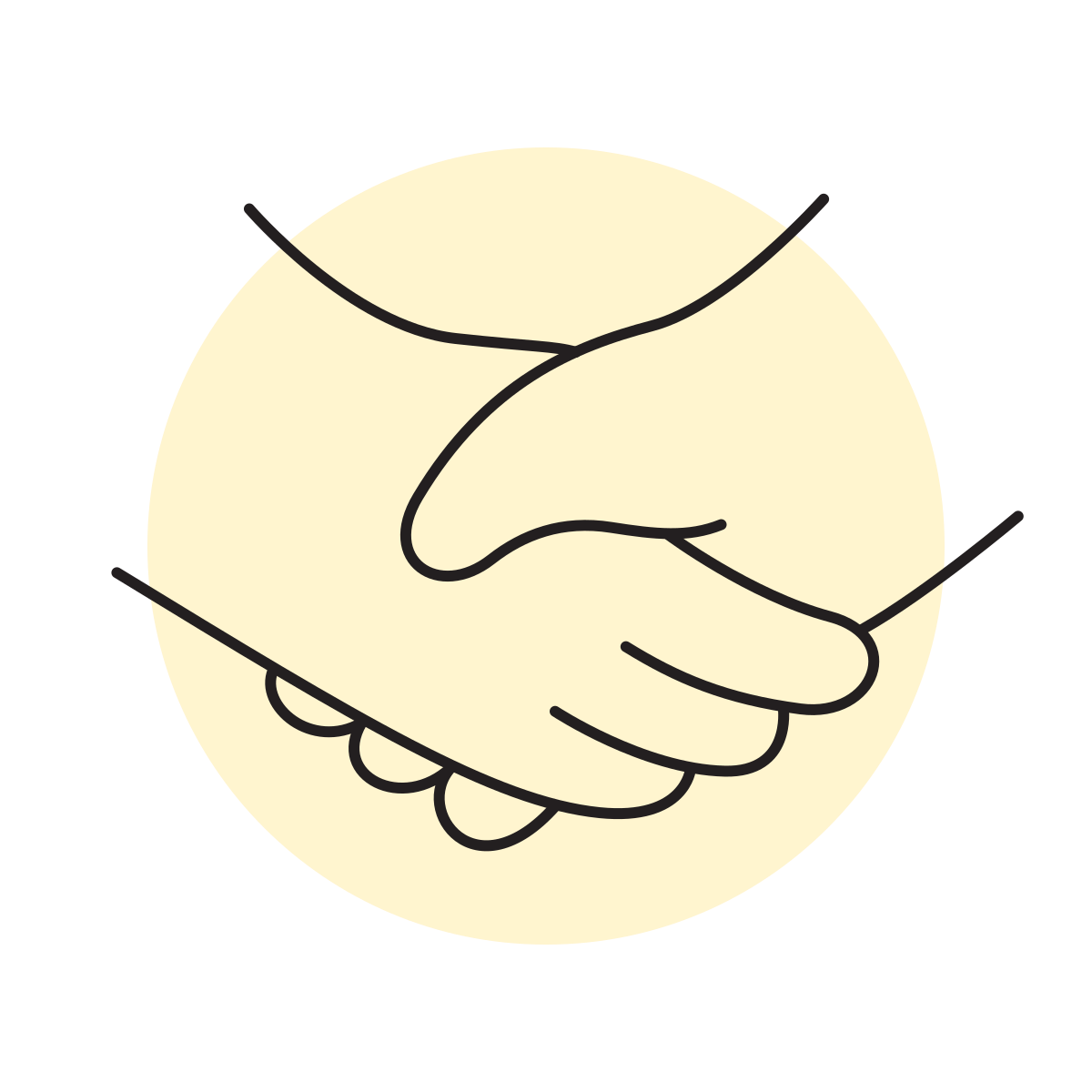 handsy style handshake icon