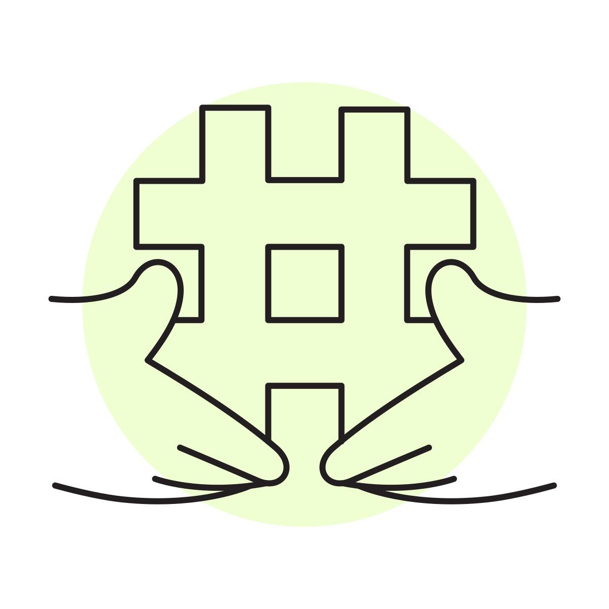 handsy style 큰 해시 태그 icon