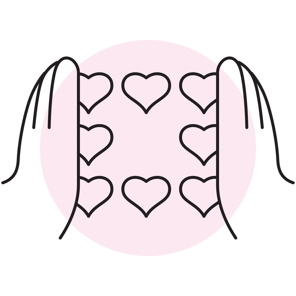 handsy style heart border icon