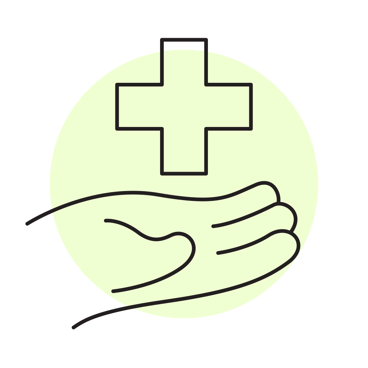 handsy style hospital icon