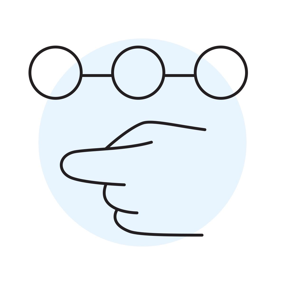 handsy style incoming data icon