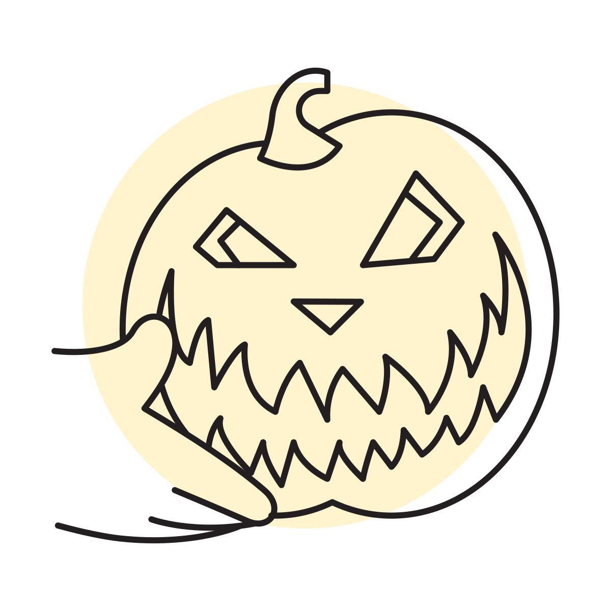 handsy style jack o lantern icon