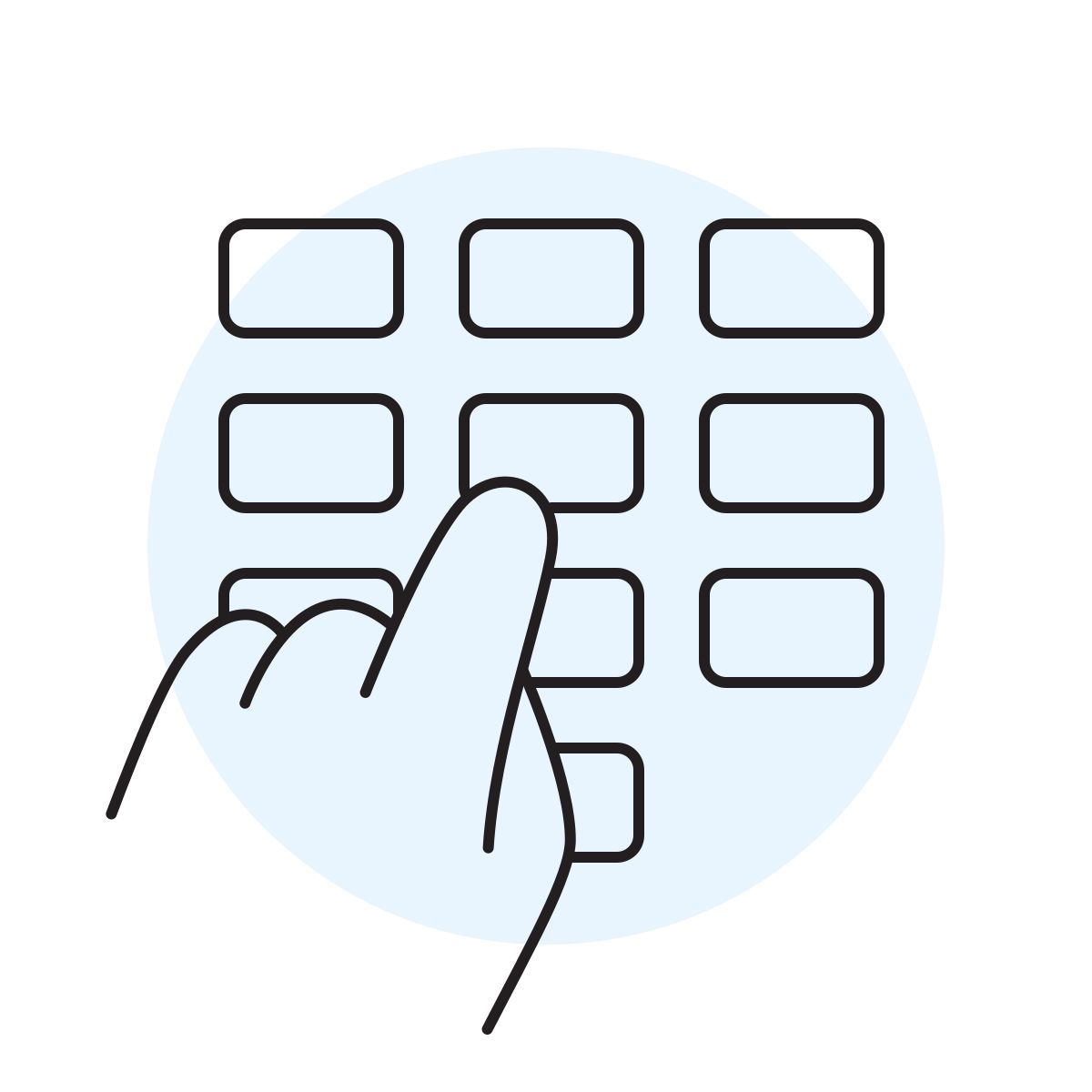 handsy style ziffernblock icon