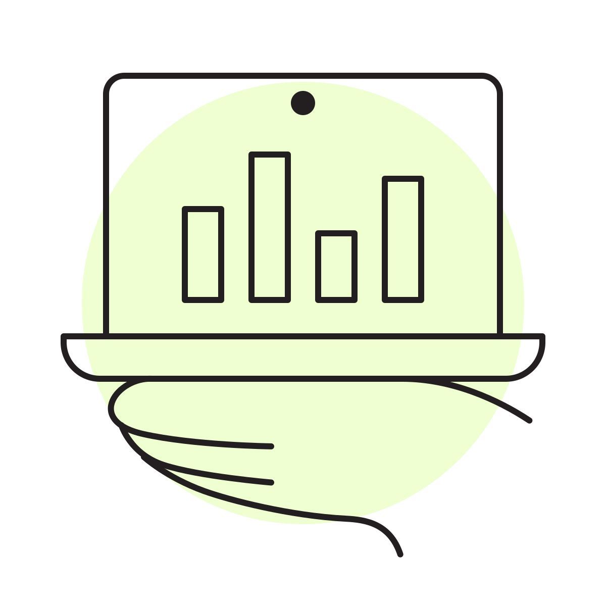 handsy style metriche del laptop icon