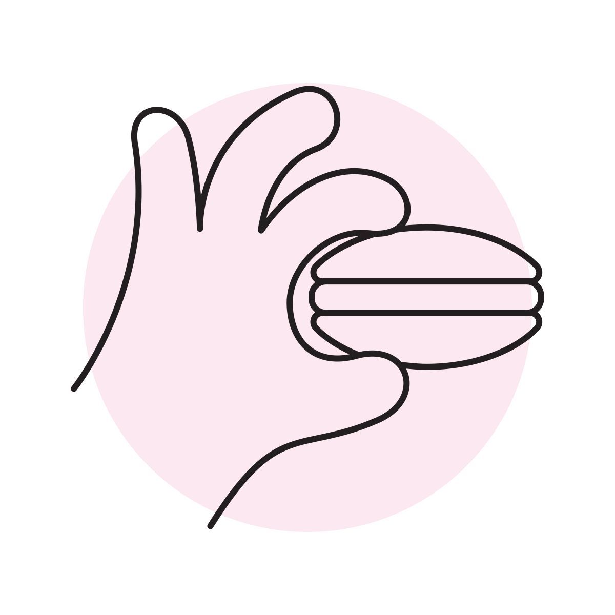 handsy style macaron icon