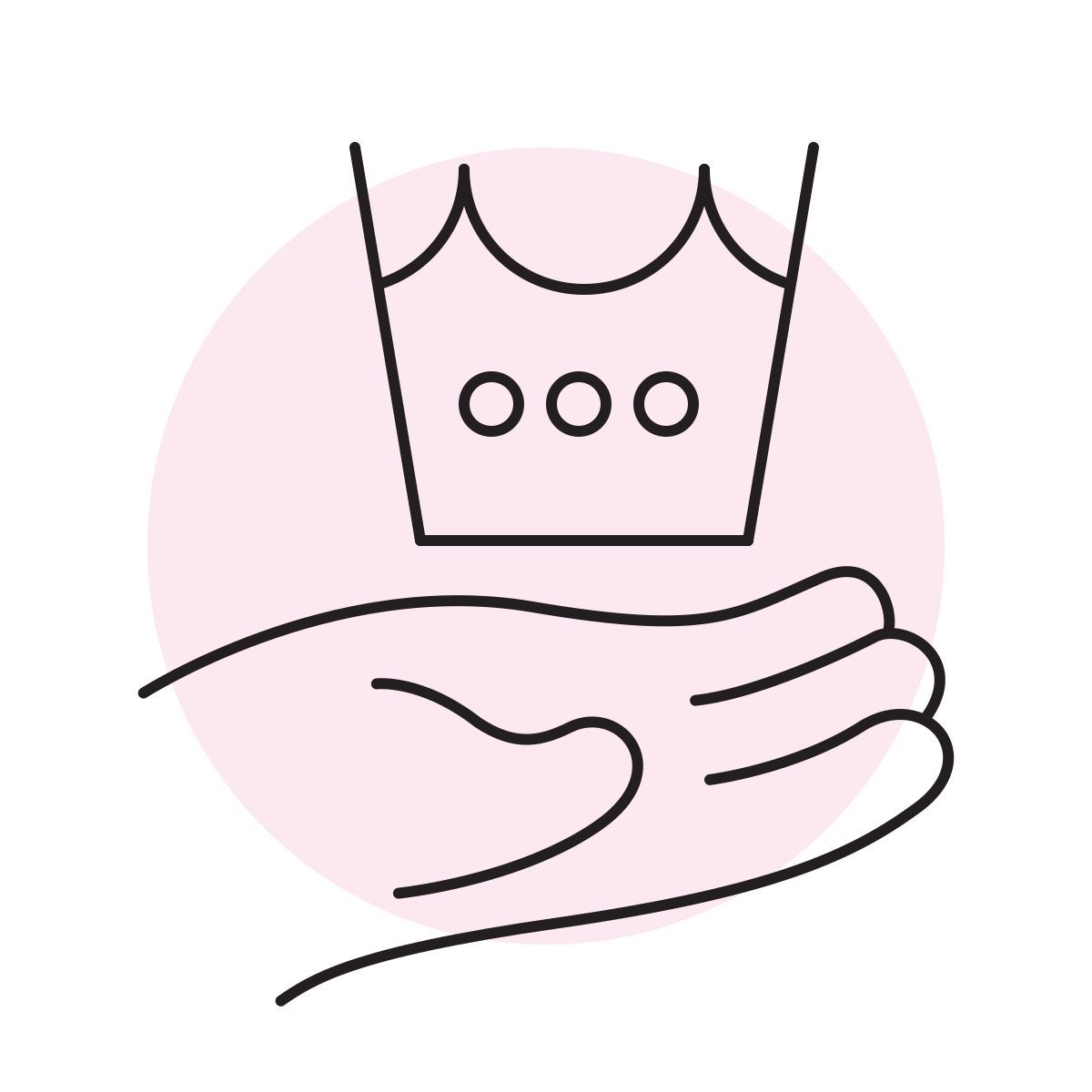 handsy style maschinenwäsche, heiß icon