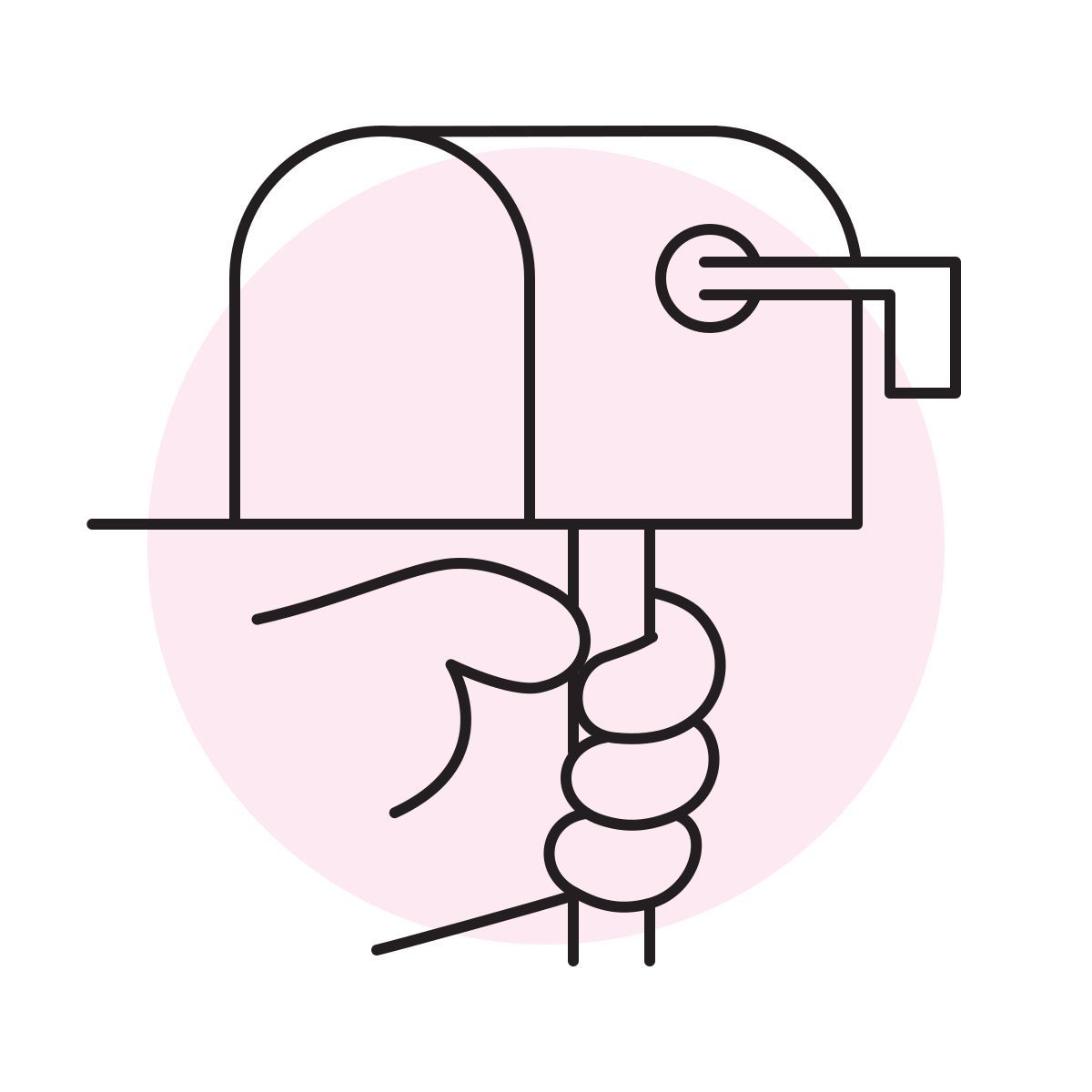 handsy style 사서함 개설 깃발 아래로 icon