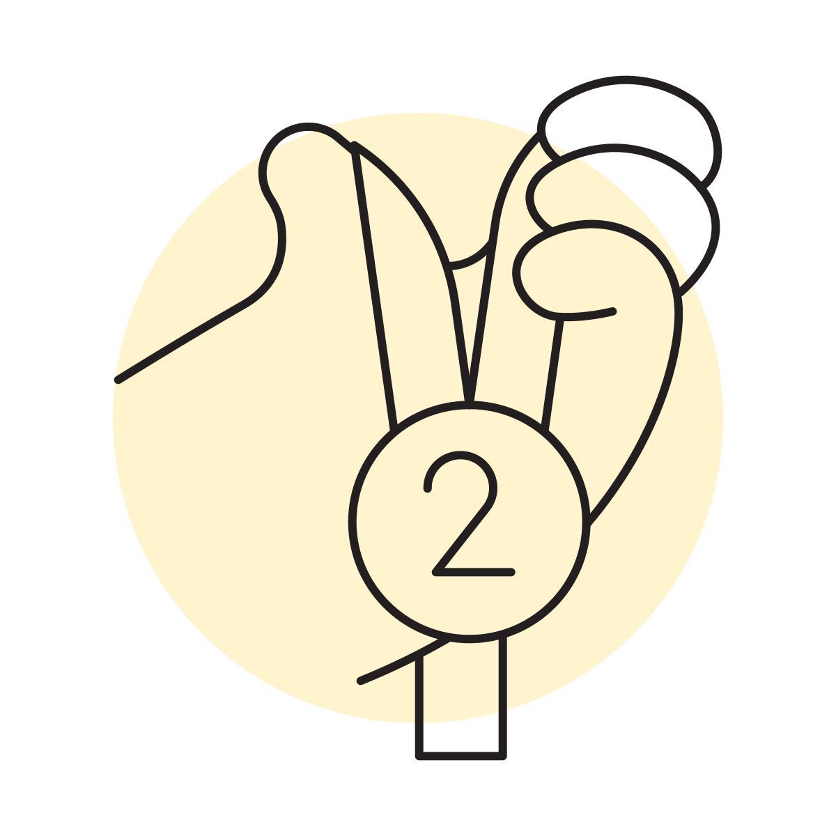 handsy style medalha de segundo lugar icon