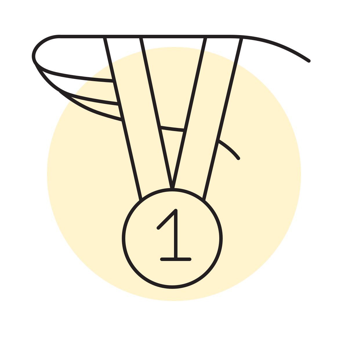handsy style medal first place icon
