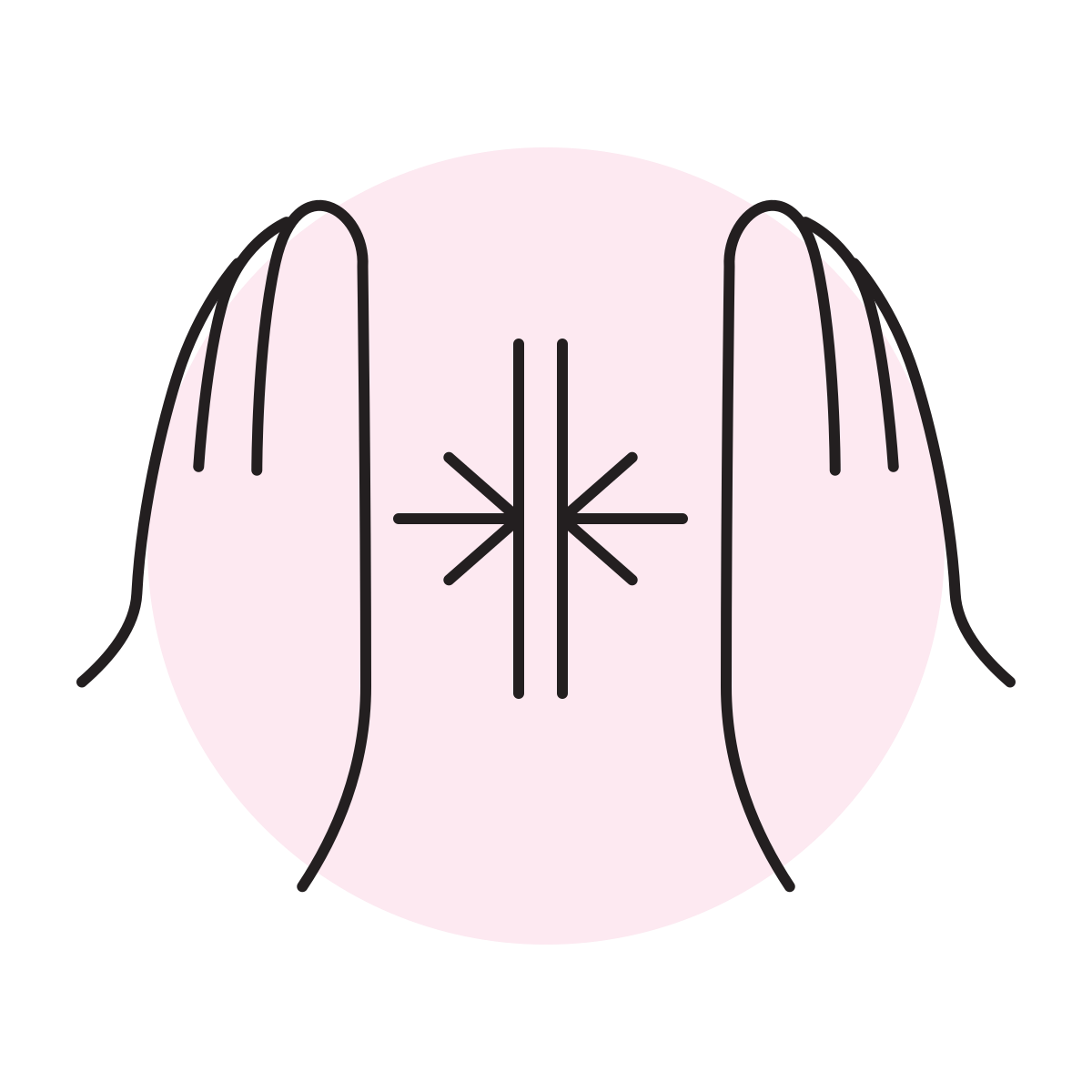 handsy style merge vertical icon