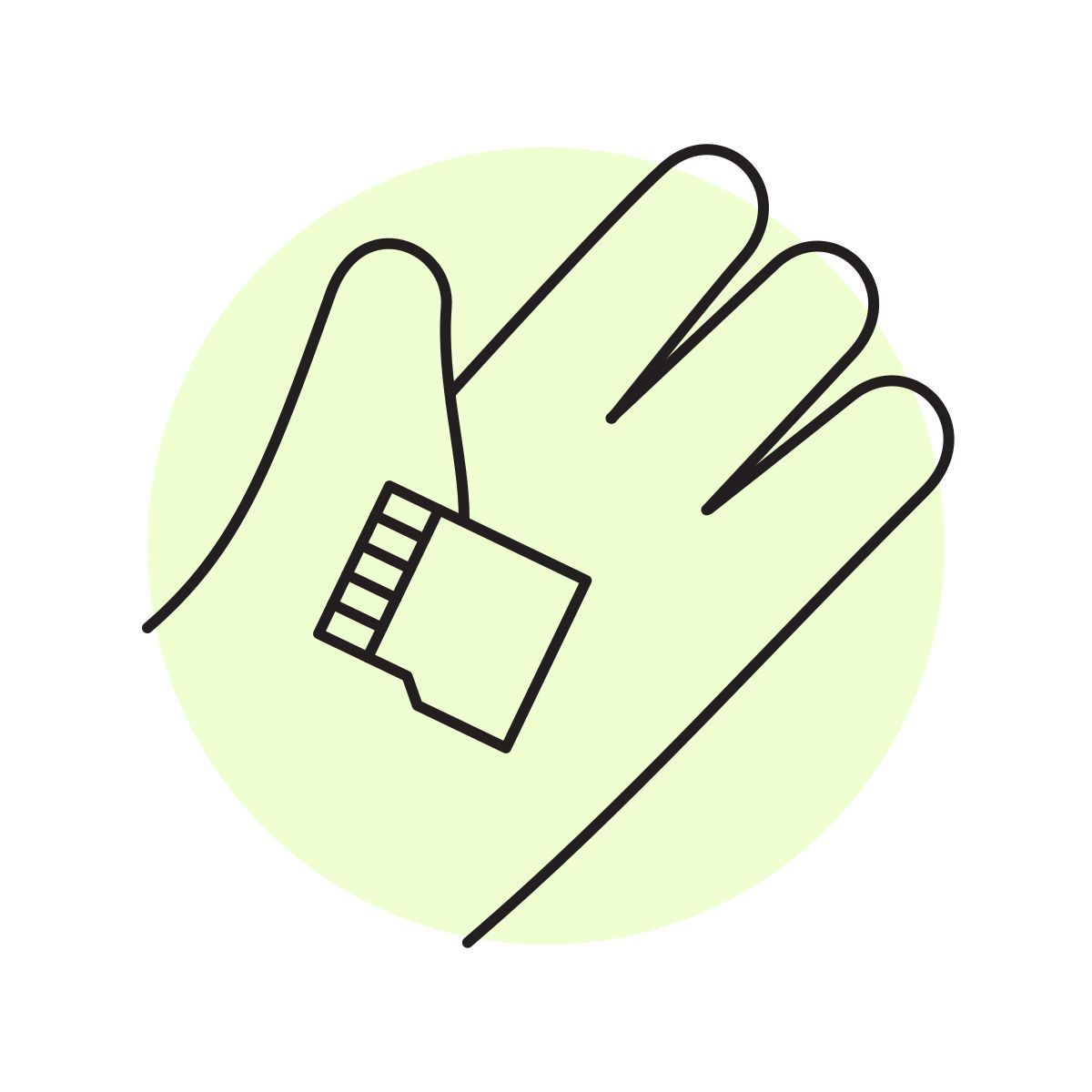 handsy style micro sd icon