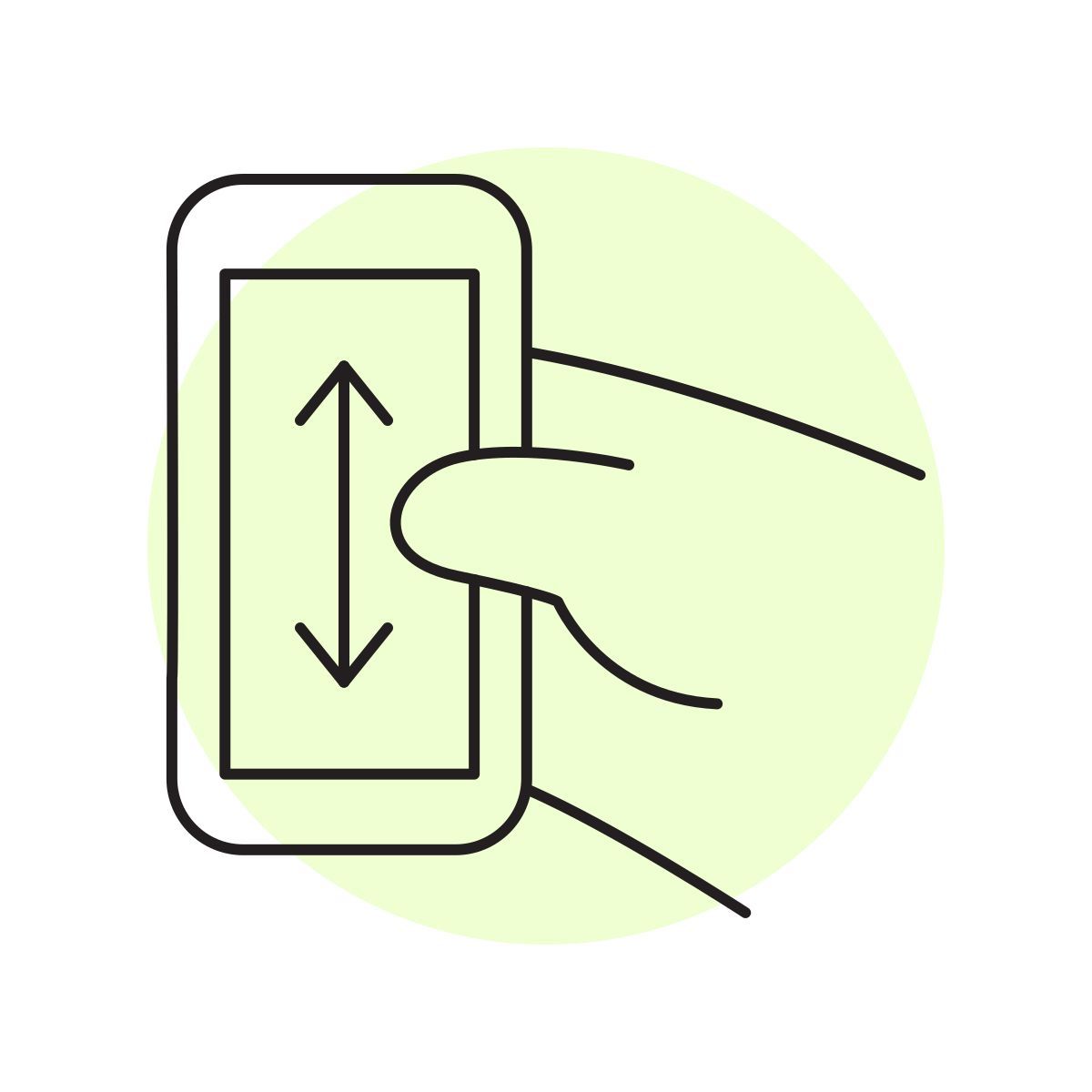 handsy style мобильная прокрутка icon