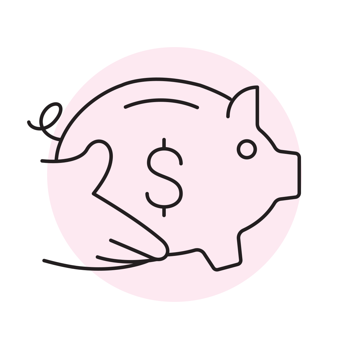 handsy style money box icon